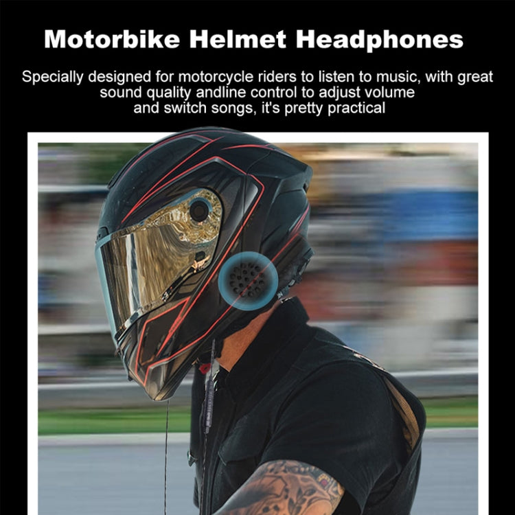 Cuffie cablate per casco da moto con interfaccia T33 da 3,5 mm, lunghezza: 1,2 m