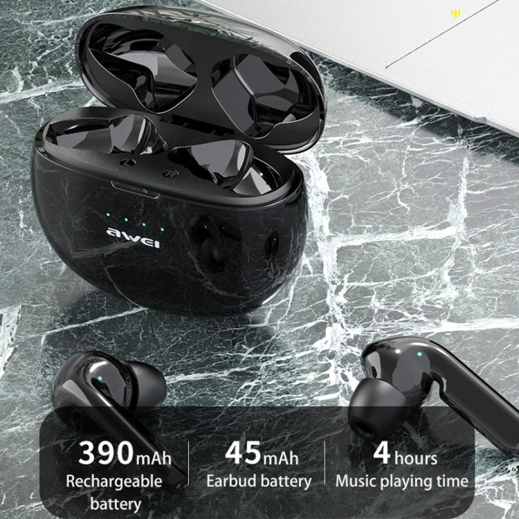 Awei T15 TWS Bluetooth V5.0 Ture Auricolare sportivo wireless con custodia di ricarica, T15