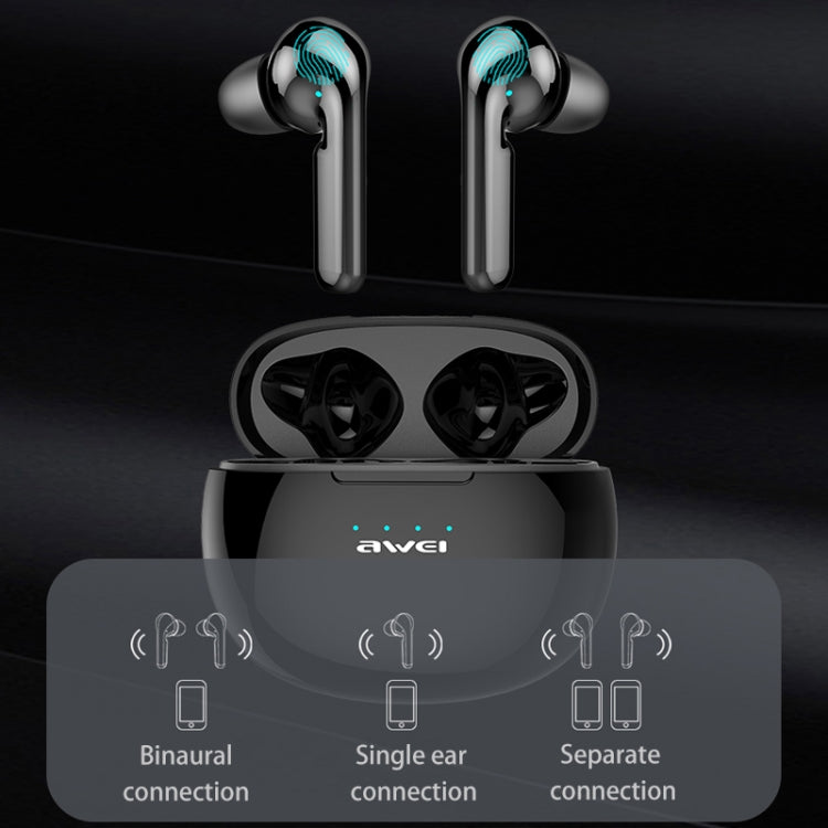 Awei T15 TWS Bluetooth V5.0 Ture Auricolare sportivo wireless con custodia di ricarica, T15