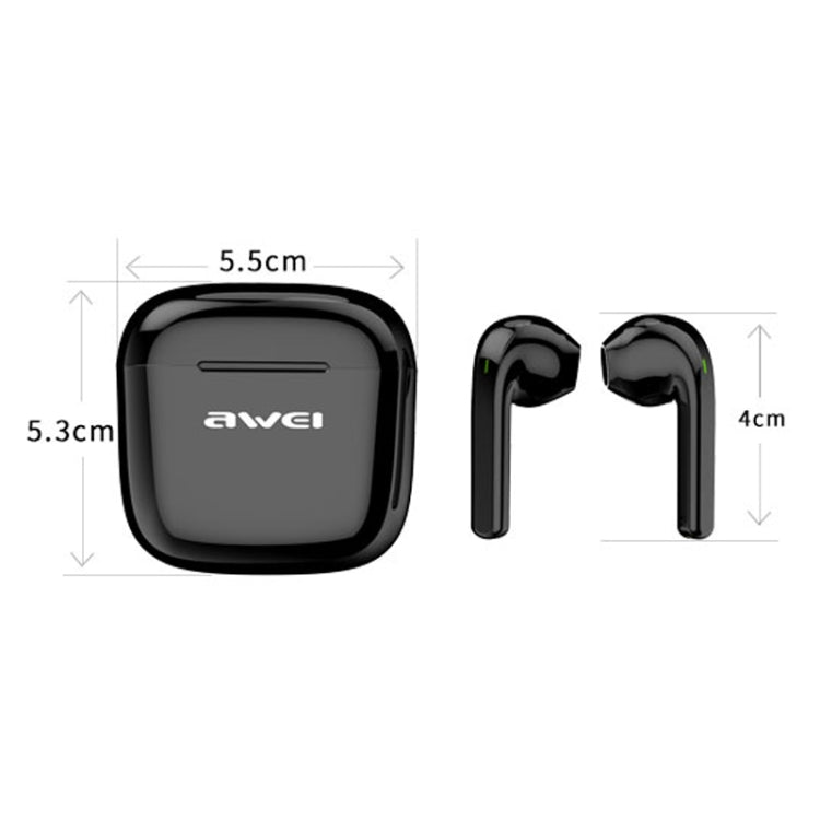 Awei T26 TWS Bluetooth V5.0 Ture Auricolare sportivo wireless con custodia di ricarica, T26 Pro