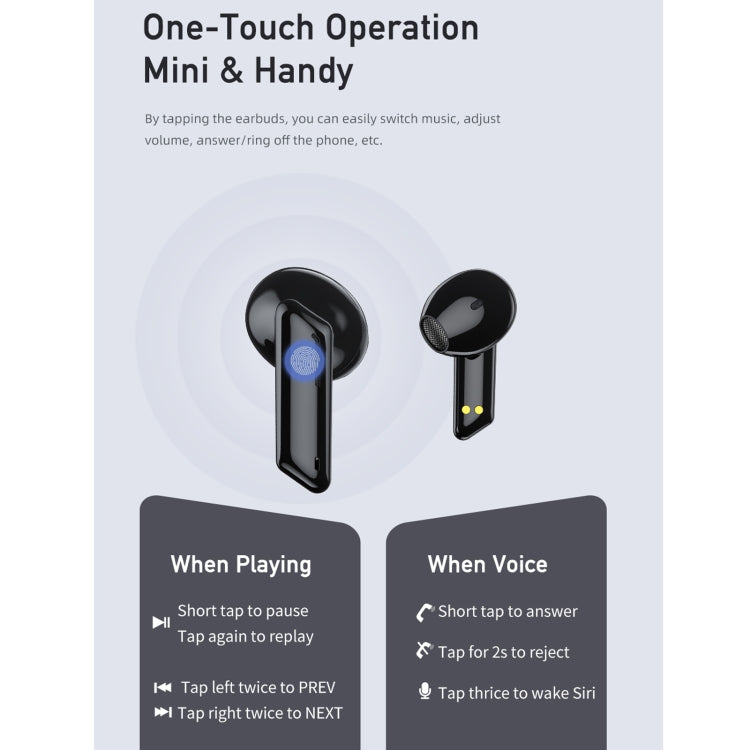 Awei T36 Bluetooth 5.0 Auricolare Bluetooth stereo wireless vero, T36(White), T36(Black)