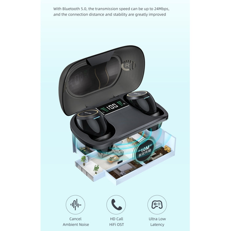 Awei TA3 Bluetooth 5.0 ANC Auricolare Bluetooth wireless con riduzione attiva del rumore, TA3