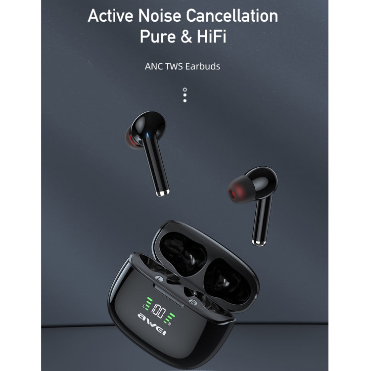 Awei TA8 Bluetooth 5.2 ANC Auricolare Bluetooth wireless con riduzione attiva del rumore, TA8