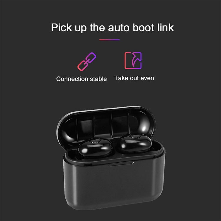 Auricolare Bluetooth wireless Bluetooth 5.0 impermeabile IPX DT-4 con scatola di ricarica magnetica da 350 mAh, supporto per le chiamate, DT-4