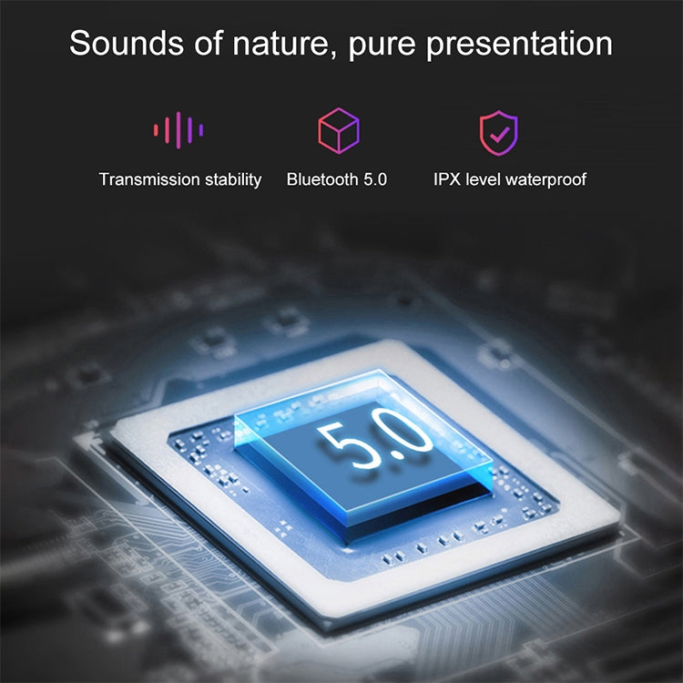 Auricolare Bluetooth wireless Bluetooth 5.0 impermeabile IPX DT-4 con scatola di ricarica magnetica da 350 mAh, supporto per le chiamate, DT-4