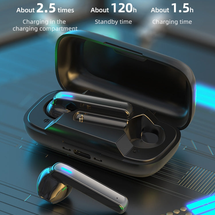 Auricolare Bluetooth semi-in-ear touch BQ02 TWS con scatola di ricarica e indicatore luminoso, supporta chiamate HD e assistente vocale intelligente
