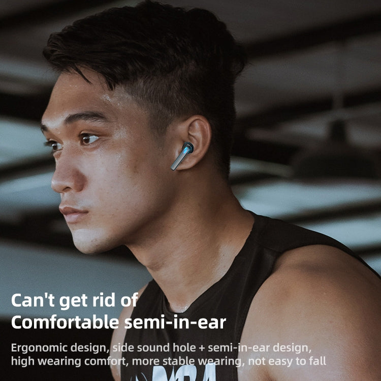Auricolare Bluetooth semi-in-ear touch BQ02 TWS con scatola di ricarica e indicatore luminoso, supporta chiamate HD e assistente vocale intelligente