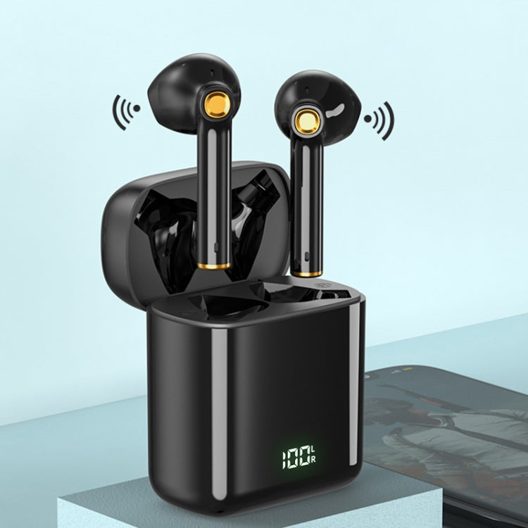 Auricolare Bluetooth semi-in-ear con display digitale impermeabile F730 TWS IPX4, F730 Black