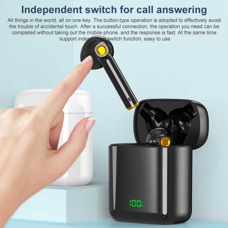Auricolare Bluetooth semi-in-ear con display digitale impermeabile F730 TWS IPX4, F730 Black