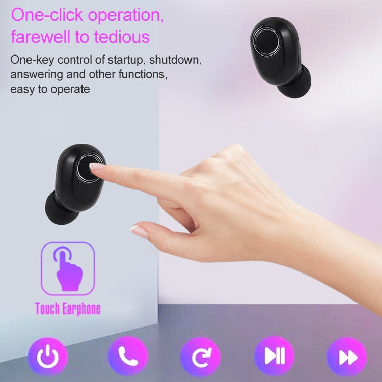 L'auricolare Bluetooth wireless a due orecchie DT-13 supporta il tocco e la ricarica magnetica intelligente