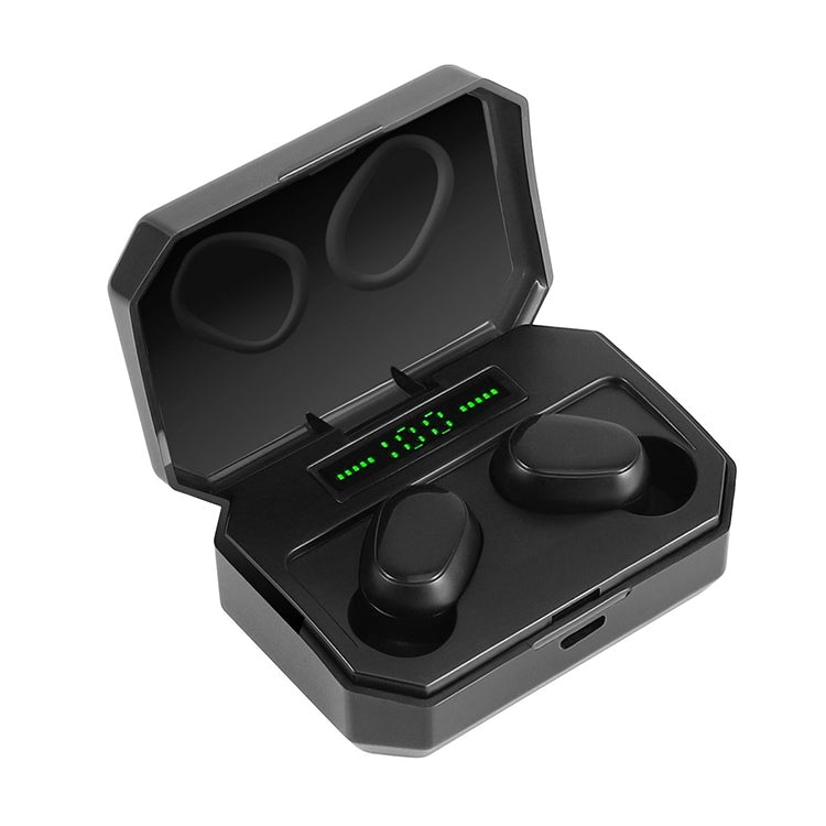 L'auricolare Bluetooth wireless a due orecchie DT-14 supporta la ricarica magnetica touch e intelligente e l'accoppiamento automatico all'accensione