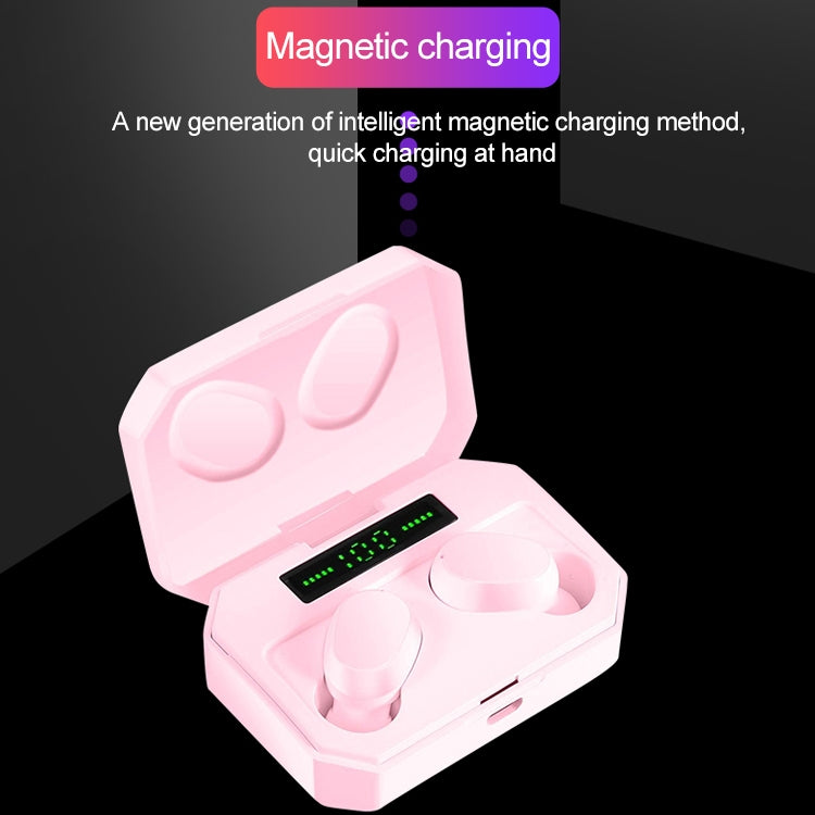 L'auricolare Bluetooth wireless a due orecchie DT-14 supporta la ricarica magnetica touch e intelligente e l'accoppiamento automatico all'accensione