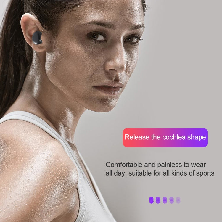 L'auricolare Bluetooth wireless a due orecchie DT-14 supporta la ricarica magnetica touch e intelligente e l'accoppiamento automatico all'accensione