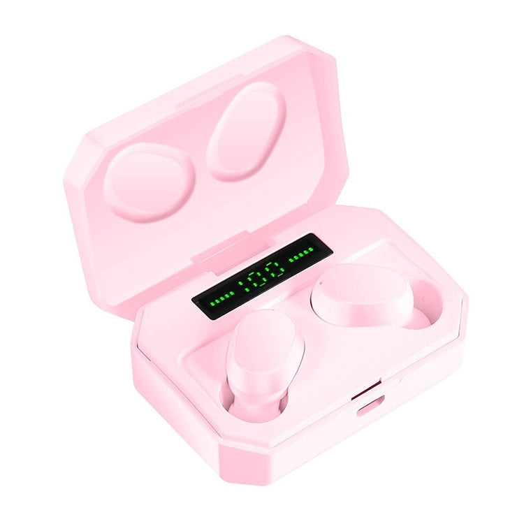 L'auricolare Bluetooth wireless a due orecchie DT-14 supporta la ricarica magnetica touch e intelligente e l'accoppiamento automatico all'accensione
