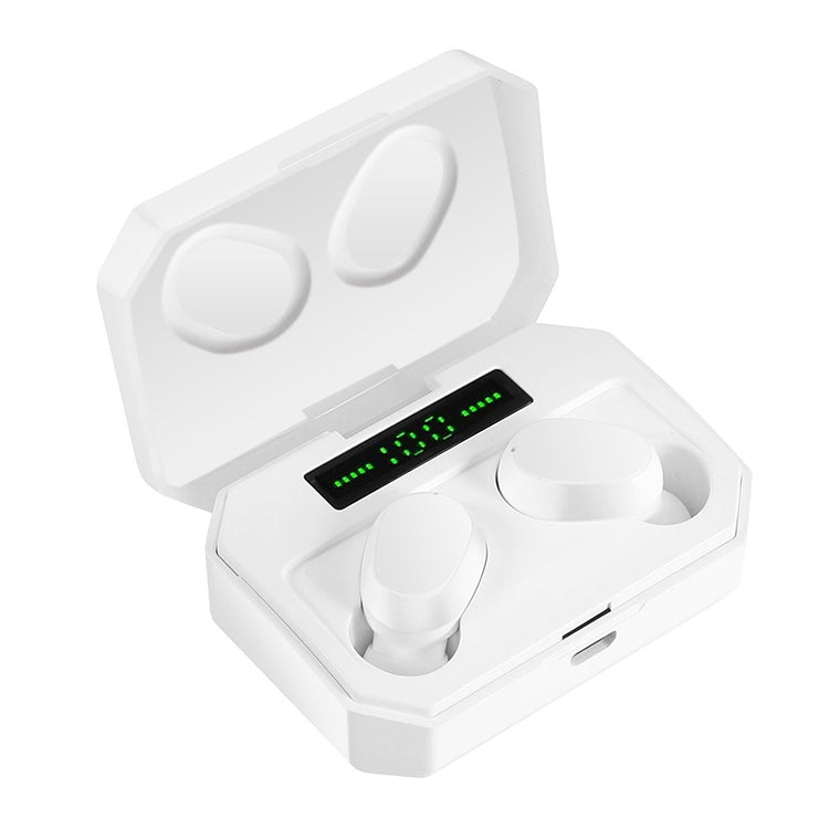 L'auricolare Bluetooth wireless a due orecchie DT-14 supporta la ricarica magnetica touch e intelligente e l'accoppiamento automatico all'accensione