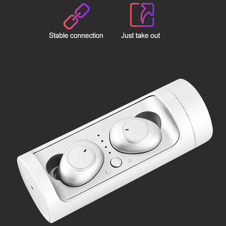 L'auricolare Bluetooth wireless a due orecchie DT-15 supporta la ricarica magnetica touch e intelligente e l'accoppiamento automatico all'accensione