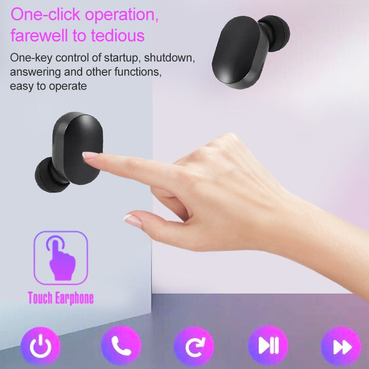 L'auricolare Bluetooth wireless a due orecchie DT-16 supporta la ricarica magnetica touch e intelligente e l'accoppiamento automatico all'accensione