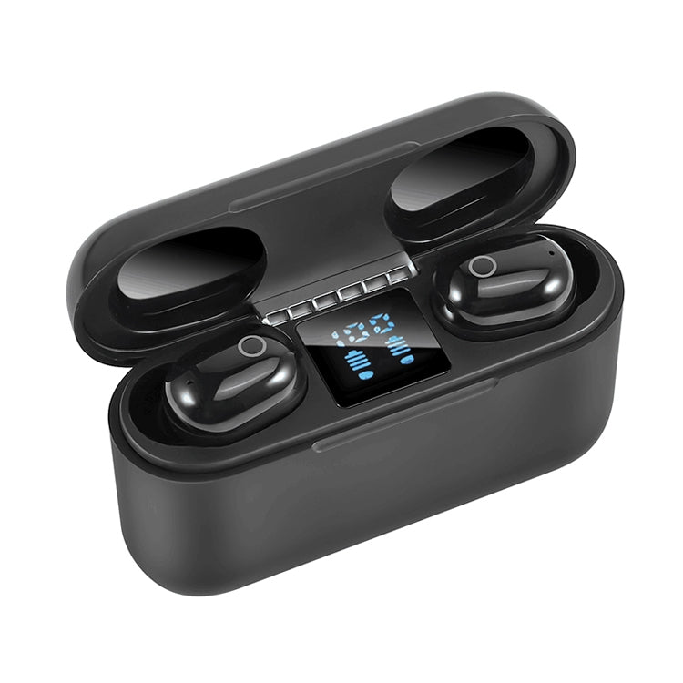 Auricolare Bluetooth wireless a due orecchie Dt-18 con cabina di ricarica da 2000 mAh, ricarica touch e aspirazione magnetica intelligente