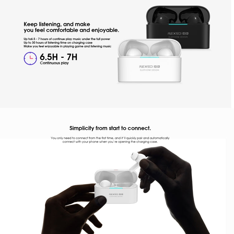 ELEFONO Elepods X Auricolare Bluetooth 5.0 con cancellazione del rumore ANC wireless con scatola di ricarica
