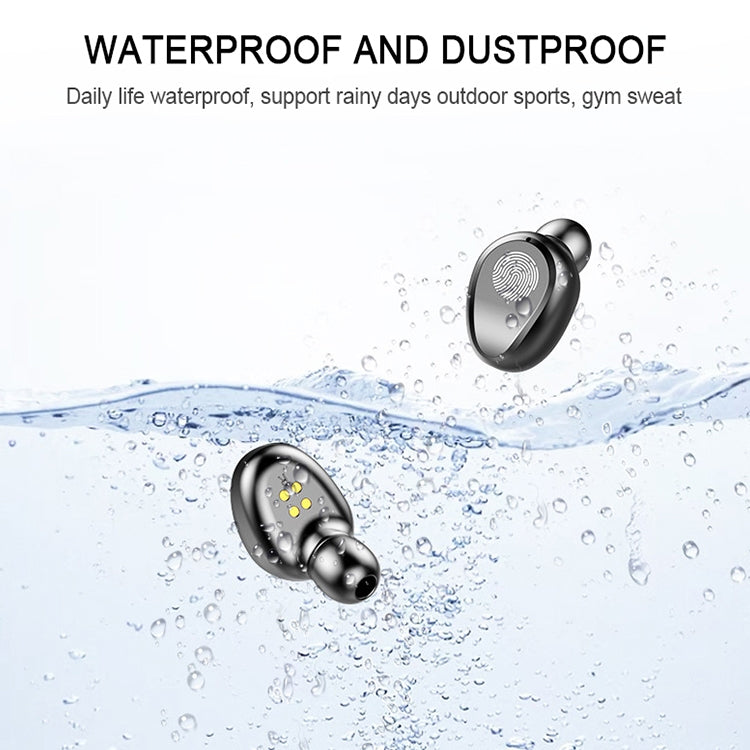 Auricolare Bluetooth wireless binaurale F9 TWS V5.0 Touch Control con custodia di ricarica e display digitale, F9