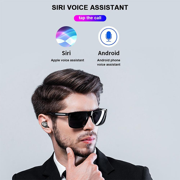 Auricolare Bluetooth wireless binaurale F9 TWS V5.0 Touch Control con custodia di ricarica e display digitale, F9