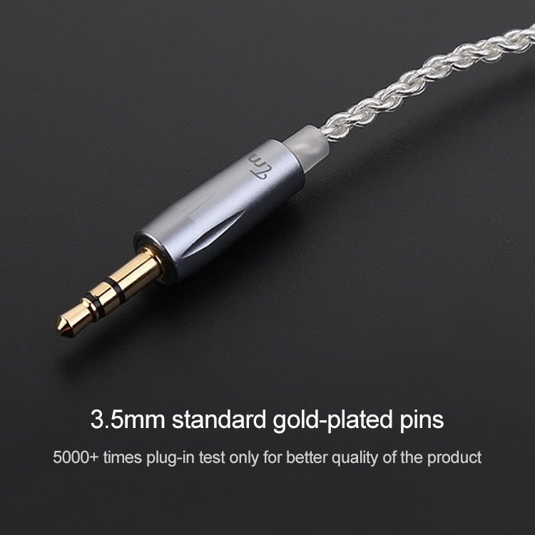 Cavo per cuffie TRN placcato argento con connessione A2DC per auricolari TRN V10 V20, A2DC