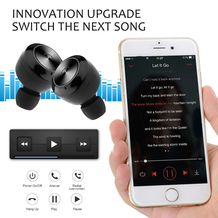 Auricolare Bluetooth 5.0 wireless BTH-A6 con scatola di ricarica magnetica, BTH-A6