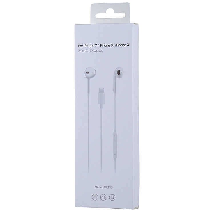 Auricolare cablato con interfaccia a 8 pin, non supporta le chiamate, lunghezza del cavo: 1,2 m, Support Music