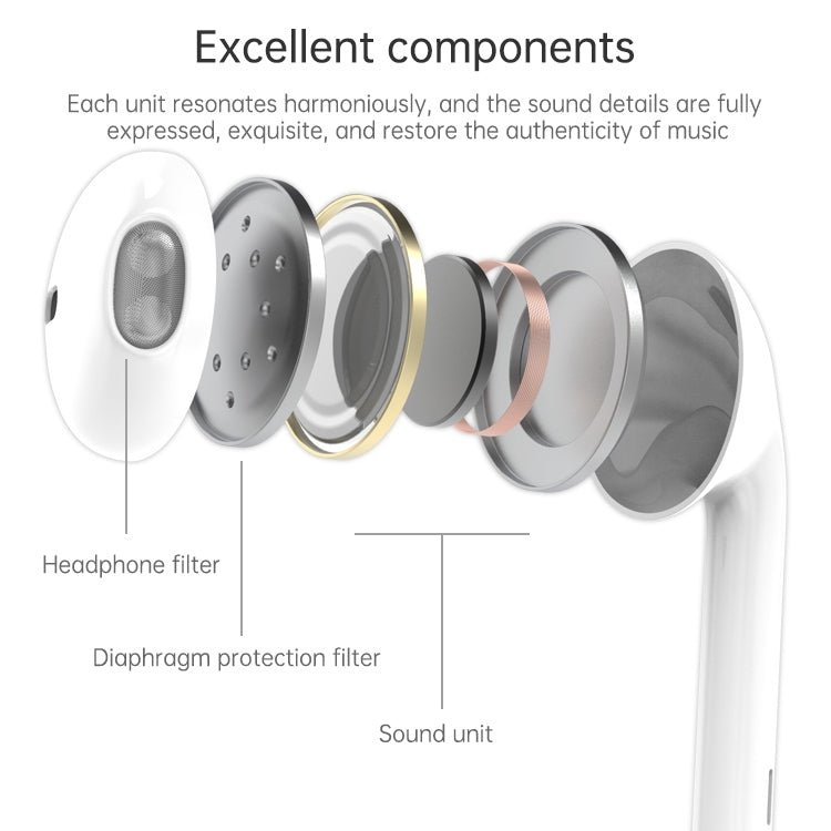 Auricolare cablato con spina a 8 pin, supporto chiamate e musica, lunghezza cavo: 1,2 m, Support Music And Calls