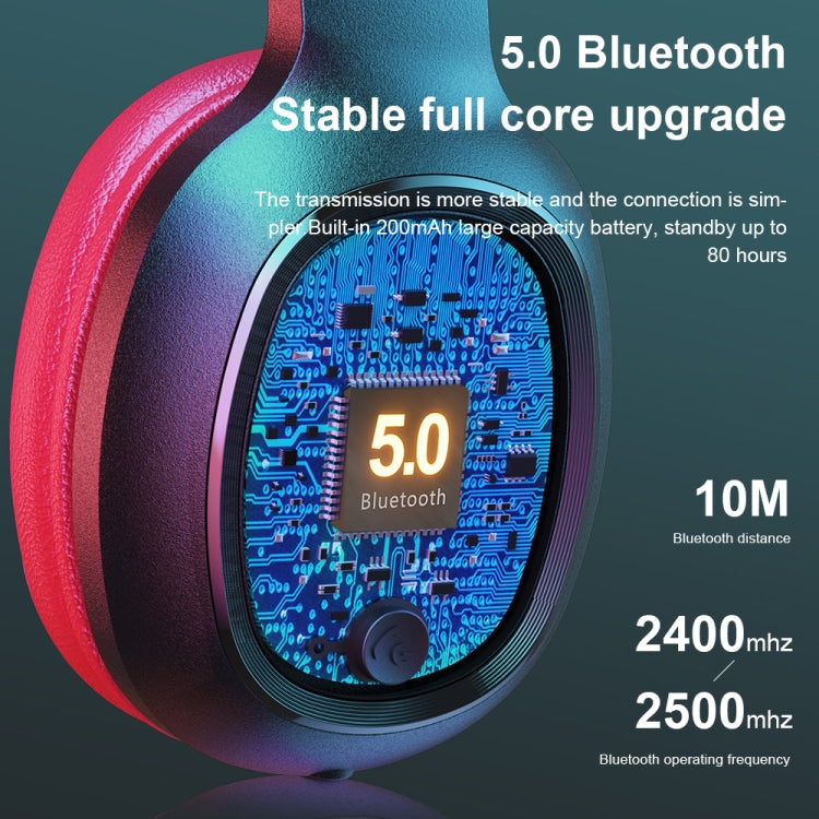 WK M8 Bluetooth 5.0 Fashion Design Cuffie Bluetooth musicali, supporto scheda TF