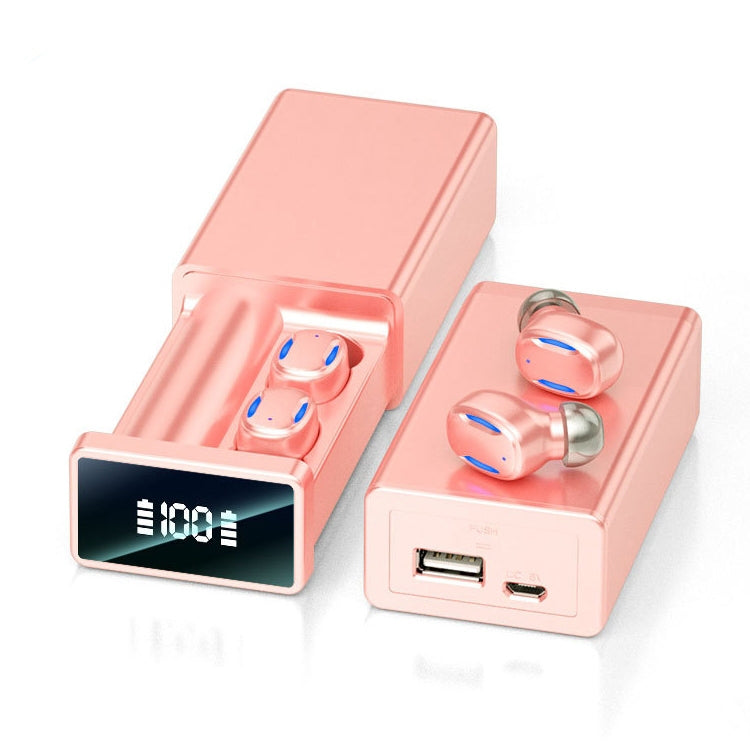 Auricolare Bluetooth A22 versione inglese con display digitale estraibile con scatola di ricarica magnetica, supporto Touch Light e Power Bank, English Version