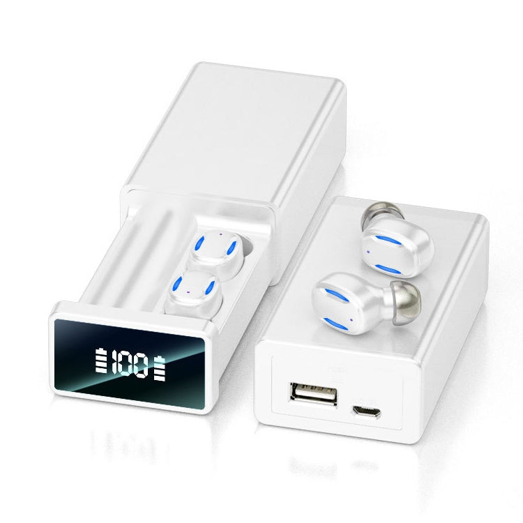 Auricolare Bluetooth A22 versione inglese con display digitale estraibile con scatola di ricarica magnetica, supporto Touch Light e Power Bank, English Version
