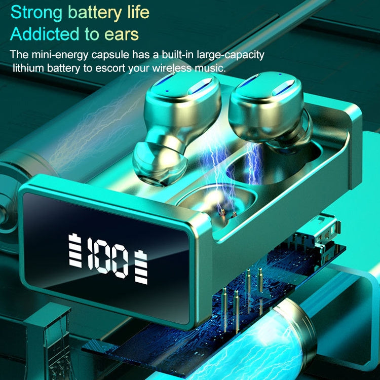 Auricolare Bluetooth A22 versione inglese con display digitale estraibile con scatola di ricarica magnetica, supporto Touch Light e Power Bank, English Version