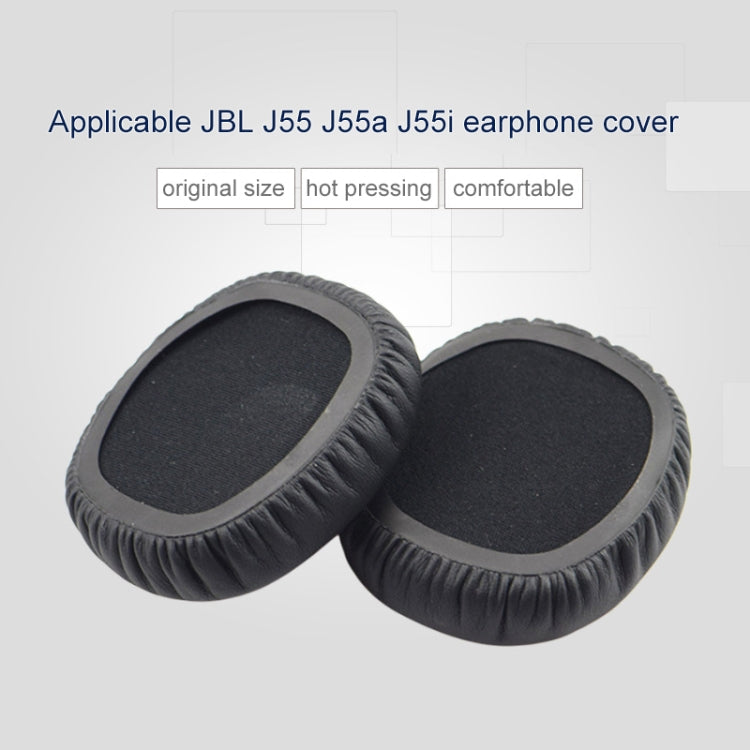 2 pezzi per cuffie JBL J55 / J55a / J55i finta pelle + schiuma morbida auricolare copertura protettiva paraorecchie, For J55