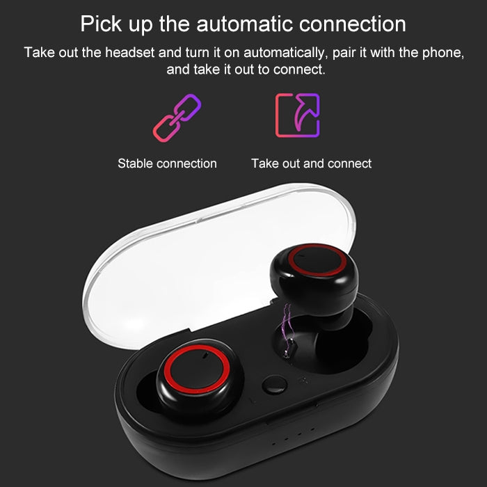 Auricolare Bluetooth stereo wireless BTH-K08 TWS V5.0 con custodia di ricarica