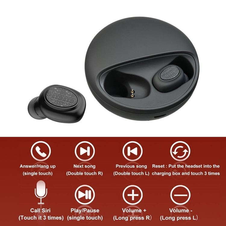 Auricolare Bluetooth stereo wireless YH-03 TWS V5.0 con custodia di ricarica, supporto assistente vocale
