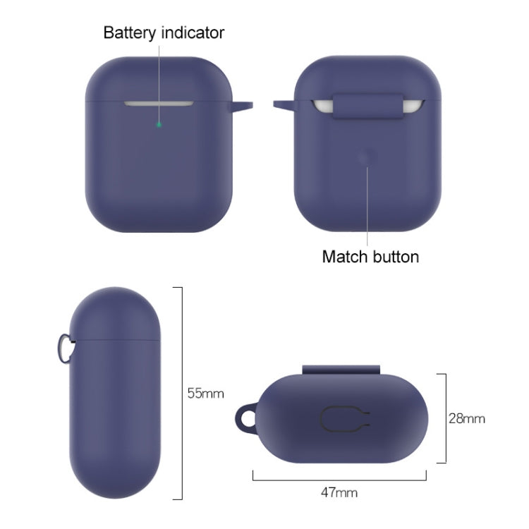 Custodia protettiva in silicone antiurto per auricolari wireless per Apple AirPods 1 / 2