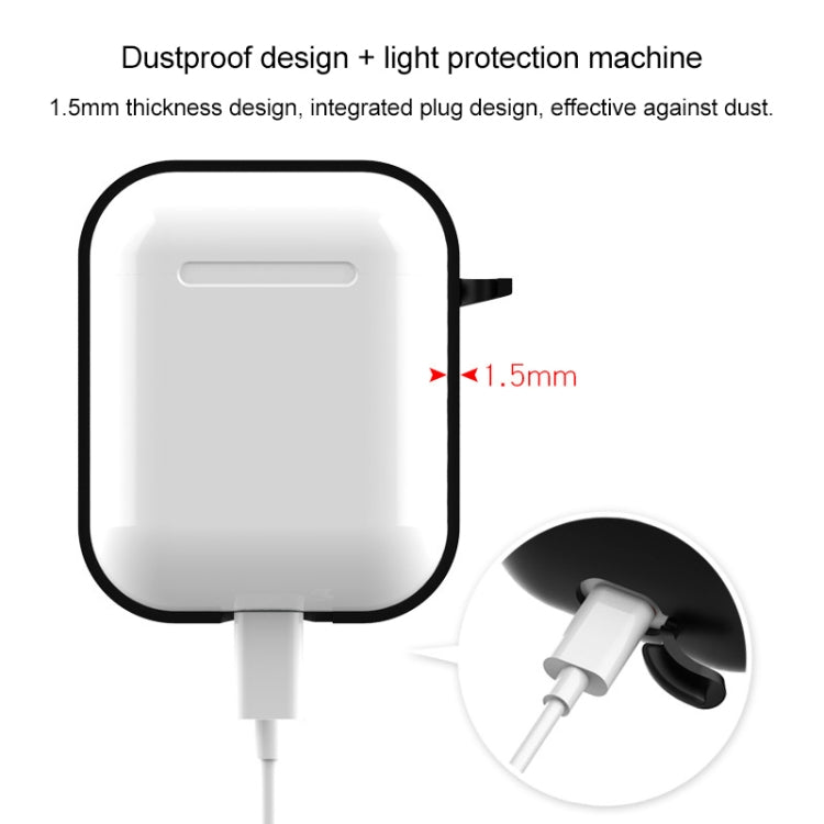 Custodia protettiva in silicone antiurto per auricolari wireless per Apple AirPods 1 / 2
