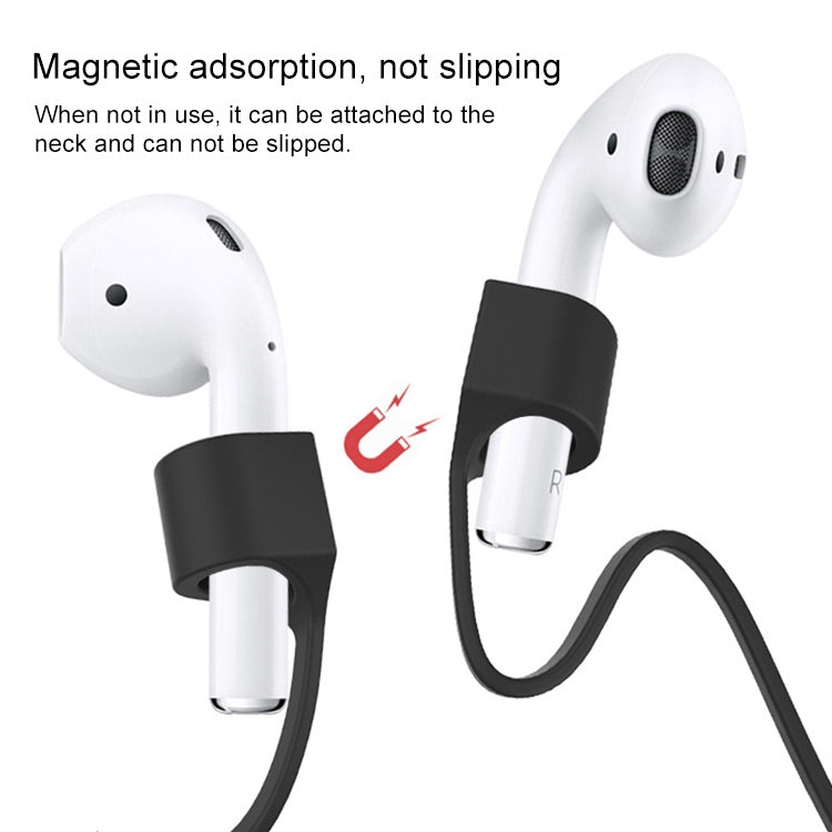 Auricolare Bluetooth senza fili Cordino magnetico in silicone con corda anti-smarrimento per Apple AirPods 1/2, For AirPods 1 / 2