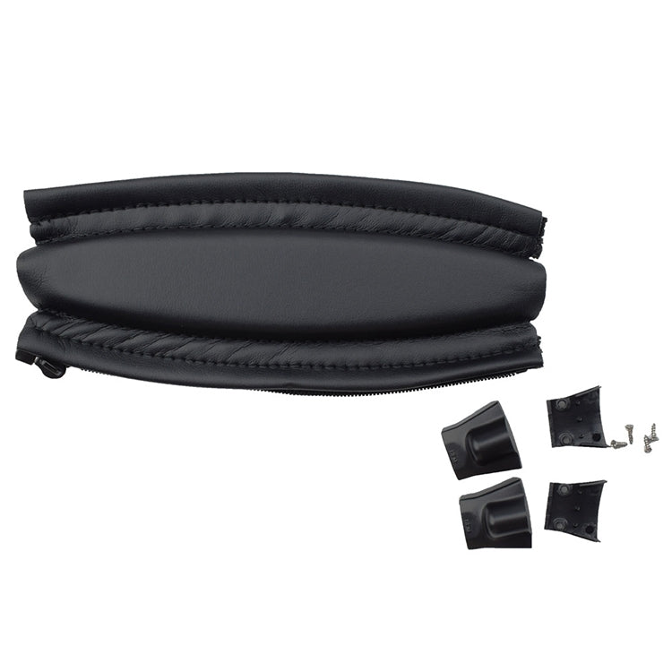 10 pezzi per cuffie Bose QC2 / QC15 copertura in pelle per copricapo con fascio di testa con parti in plastica + viti, with Plastic Parts + Screws