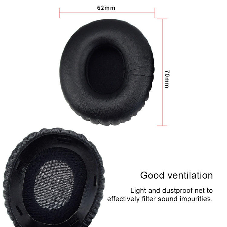 Custodia protettiva per cuffie in spugna da 2 pezzi con fibbia per scheda per Sony MDR-10RC