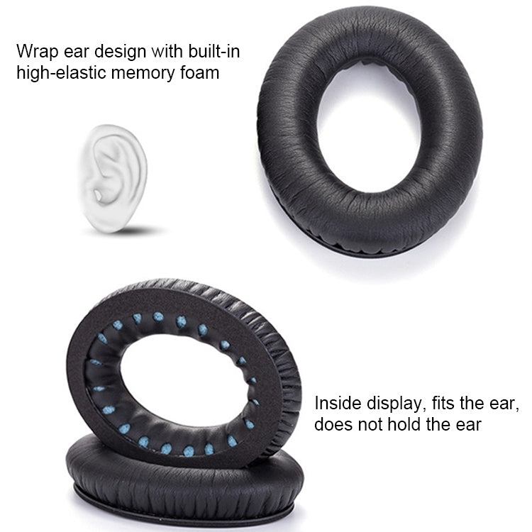 1 paio di cuffie morbide con paraorecchie in cotone nero insonorizzato per BOSE QC2 / QC15 / AE2 / QC25 (grigio scuro)