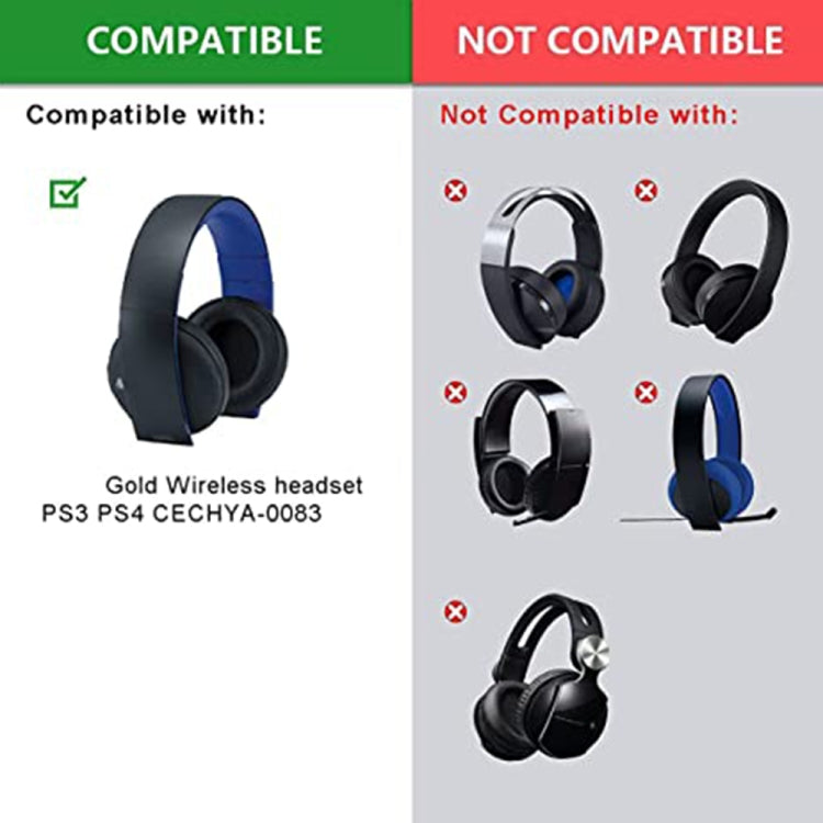 2 pezzi di rivestimento per cuffie con paraorecchie morbido per cuffie stereo wireless oro Sony PS4