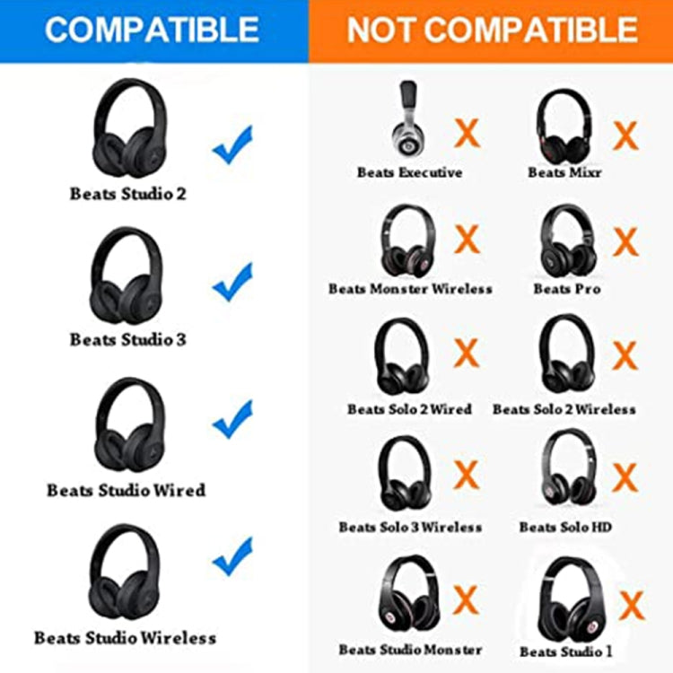 1 paio di cuffie antirumore in morbida spugna per Beats Studio 2.0