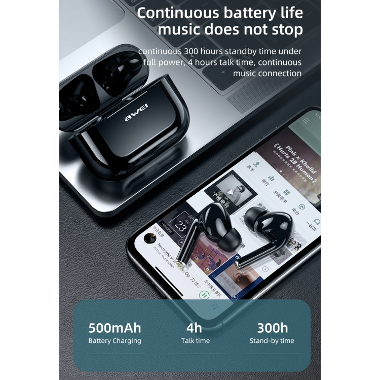 Awei T29 Bluetooth V5.0 TWS True Wireless Sports Auricolare con custodia di ricarica