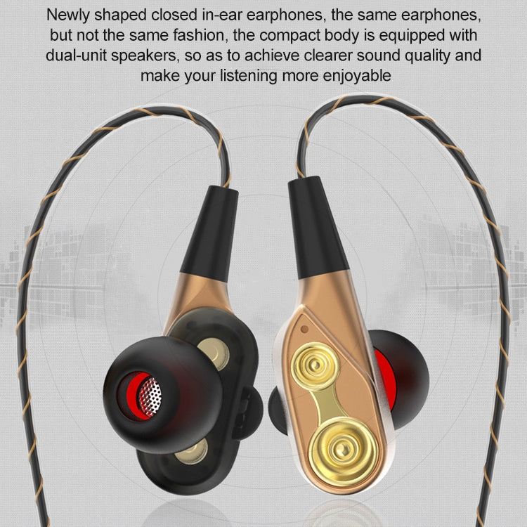 D12 1.2m Wired In Ear Interfaccia da 3,5 mm Auricolari HIFI stereo controllati da filo Loop a doppio movimento Esecuzione di giochi Cuffie musicali con confezione, D12 With Packaging (Black), D12 With Packaging (White)