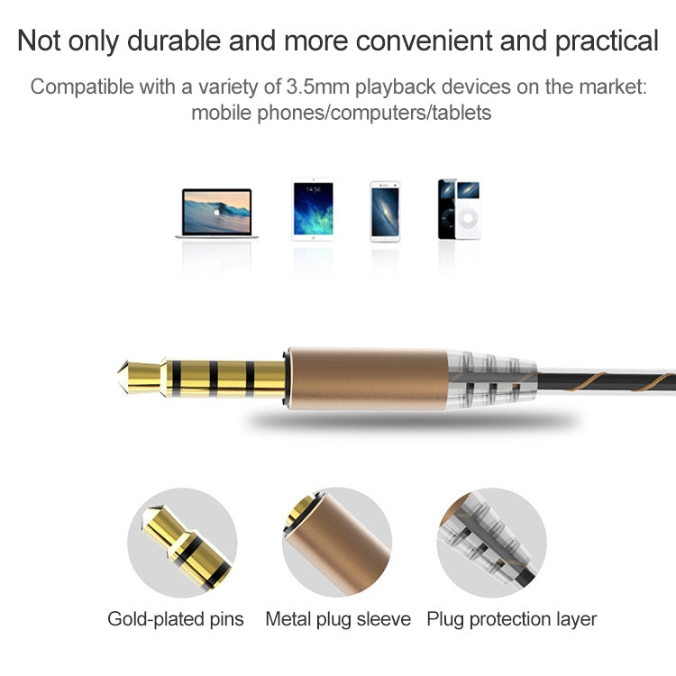 D12 1.2m Wired In Ear Interfaccia da 3,5 mm Auricolari HIFI stereo controllati da filo Loop a doppio movimento Esecuzione di giochi Cuffie musicali con confezione, D12 With Packaging (Black), D12 With Packaging (White)