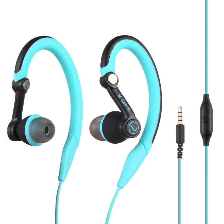 Mucro MB-232 Cuffie stereo cablate con gancio per l'orecchio sportivo da corsa per la palestra di jogging, 3.5mm