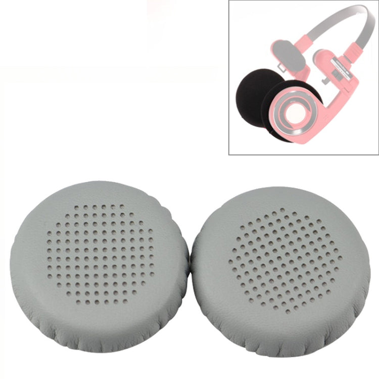 2 pezzi per KOSS PP / SP versione con ventilazione perforata copertura in pelle proteica cuffia protettiva paraorecchie, Perforated Ventilation Version Black, Perforated Ventilation Version Grey