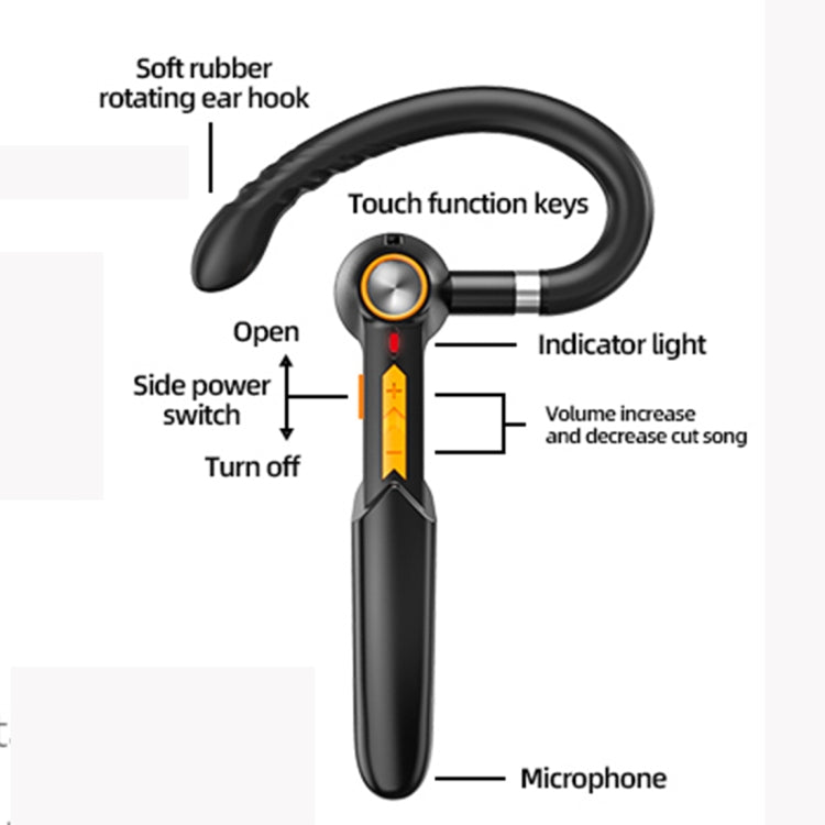 ME-100 TWS Business Rotante Universale True Stereo 5.0 Versione Appesa Auricolare Bluetooth In-Ear